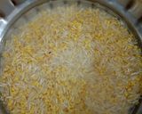 A picture of step 1 of Bhog Khichuri.