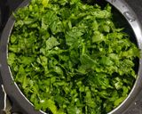 A picture of step 2 of Sarson ka Saag and Makki di Roti.