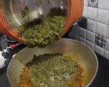 A picture of step 4 of Sarson ka Saag and Makki di Roti.