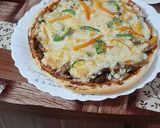 عکس مرحله 2 از دستور پیتزا با گوشت چرخ کرده🍕
