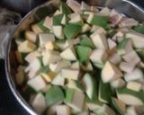 A picture of step 1 of Mango achar.