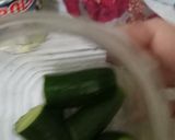 A picture of step 1 of Cucumber Pickles 🥒🥒🥒.