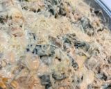 A picture of step 7 of Chiles en Rajas with Cream.