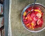 A picture of step 7 of Sparkling Raspberry lemonade|| preserved raspberry lemonade.