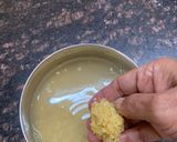 A picture of step 1 of पौष्टिक गूळ दलिया.