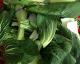 Hình bước làm 2 của món Món chay (bò xào cải thìa,canh nấm hương cải thảo,đậu hũ chiên sốt cà)