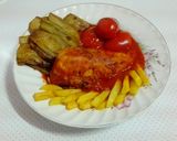 عکس مرحله 3 از دستور گیزاتما مرغ و بادمجان و گوجه و سیب زمینی
