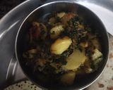 A picture of step 7 of Aloo methi.