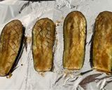 A picture of step 3 of Grilled Aubergine With Asian Style BBQ Sauce Glaze.