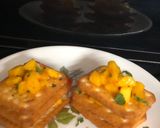 A picture of step 2 of Mango salsa crackers.