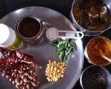 A picture of step 1 of Tamarind rice/ puliyogare.