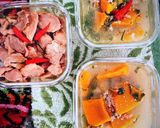Hình bước làm 4 của món Canh bí đỏ nấu thịt bằm