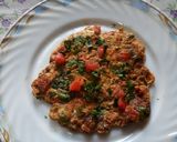 A picture of step 3 of Egg tomato onion omlette.