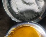 A picture of step 3 of Besan Ladoo.