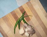 A picture of step 4 of Aloo Capsicum.