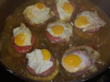 Hamburguesitas guisadas con jamón