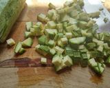 A picture of step 3 of Risotto with zucchini and saffron.