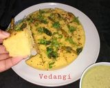 A picture of step 8 of Khaman Dhokla.
