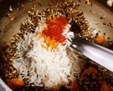 A picture of step 3 of Moong Dal Khichdi.