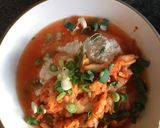 A picture of step 1 of Kimchi Pancakes.