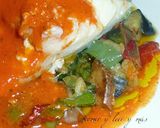 Foto del paso 7 de la receta Bacalao confitado sobre pisto manchego con pil pil rojo
