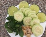 Foto del paso 1 de la receta: Agua de pepino y jengibre 🥒🍸🍋
