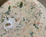 A picture of step 4 of Broccoli cheddar soup with bacon.