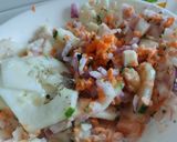 Foto del paso 6 de la receta: Arepa🥯rellena de pollo🫕y salchichón teriyaky con ensalada fresca🥙🧆🌯