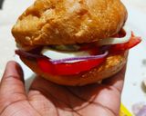A picture of step 3 of Simple vegetarian home made burger.