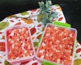 A picture of step 3 of Easy summer special Dessert milky glazy fruity pudding.
