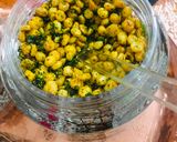 A picture of step 5 of Green Chana Dal.