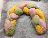 A picture of step 7 of Rainbow Braided Bread.