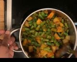 A picture of step 4 of Aloo and French bean Dry sabzi.