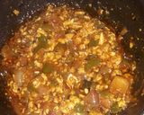 A picture of step 5 of Paneer keema salan.