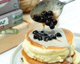 Foto langkah ke 7 dari resep Souffle Pancake Vla Hojicha.