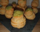 Foto do passo 12 de Profiteroles com creme de matcha (chá verde)
