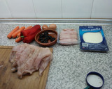 Foto del paso 1 de la receta: Pechuga rellena de jamón queso y ciruelas