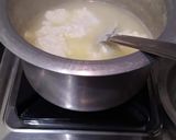 A picture of step 3 of Chhena poda Orissa dish.