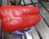 Foto del paso 1 de la receta: Morrón asado sobre la hornalla