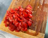 Une image de l'étape 9 de Riz à l’agneau, tomates, poivron, citron et épices.