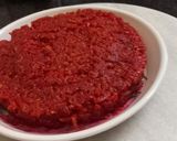 A picture of step 4 of Beetroot burfi.