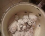 A picture of step 2 of Coated chicken #localingredientscontest.