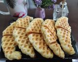 Foto langkah ke 3 dari resep Croffle Praktis dan Crunchy.