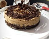 A picture of step 8 of Chocolate-Peanut butter Ice-cream Cake.