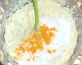 A picture of step 3 of Bengal gram fritters.