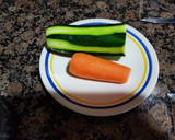 Foto del paso 1 de la receta: Hamburguesas de pollo con calabacín y zanahoria