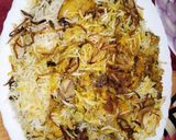 A picture of step 22 of Hyderabadi chicken dum biryani.