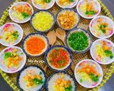 Hình bước làm 7 của món Bánh bèo chén Huế nhân tôm chấy,đậu xanh,mỡ hành