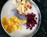 A picture of step 3 of Sago fruits dessert.