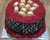Foto langkah ke 8 dari resep Cake ultah Bolu red Velvet.